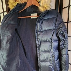 Girls Navy Blue Zara Puffer jacket